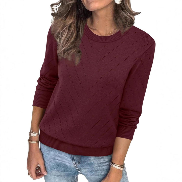 Damen eleganter gestreifter Pullover Drune