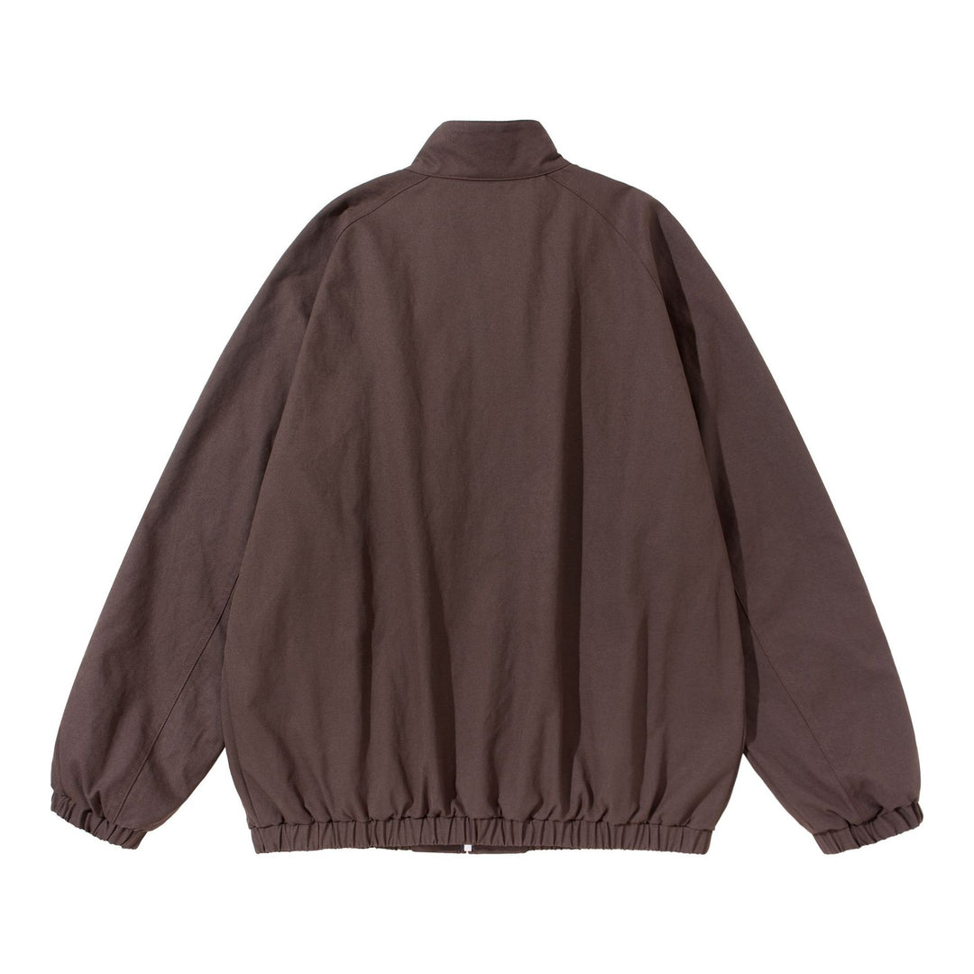 Unisex Kurz geschnittener Boxy‑Blouson mit Stehkragen, Kragenriegel und elastischem Saum Drune