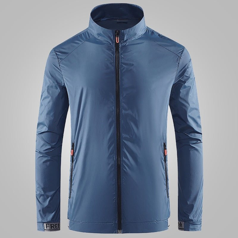 Herren Leichte Performance‑Windjacke mit hochschließendem Stehkragen Drune