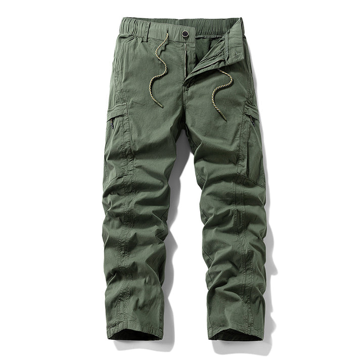 Herren Stretch-Utility-Cargohose mit elastischem Bund und Mehrfachtaschen Drune