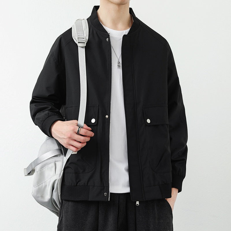 Herren Moderne Utilityjacke mit Stehkragen Drune