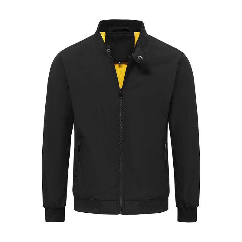 Herren Leichter Softshell‑Blouson mit Stehkragen, Reißverschluss und Kontrastfutter Drune