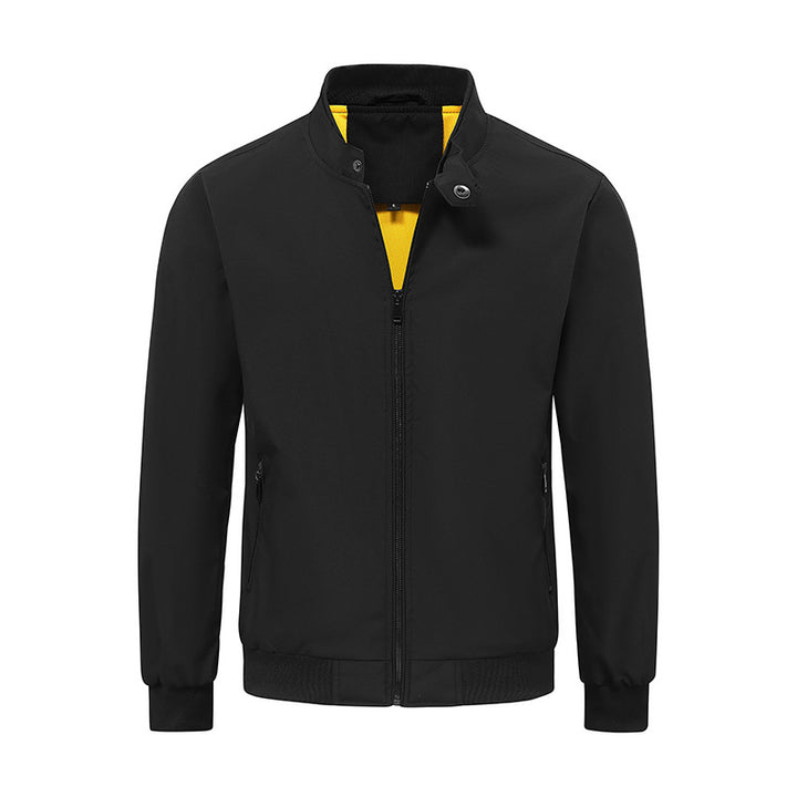 Herren Leichter Softshell‑Blouson mit Stehkragen, Reißverschluss und Kontrastfutter Drune