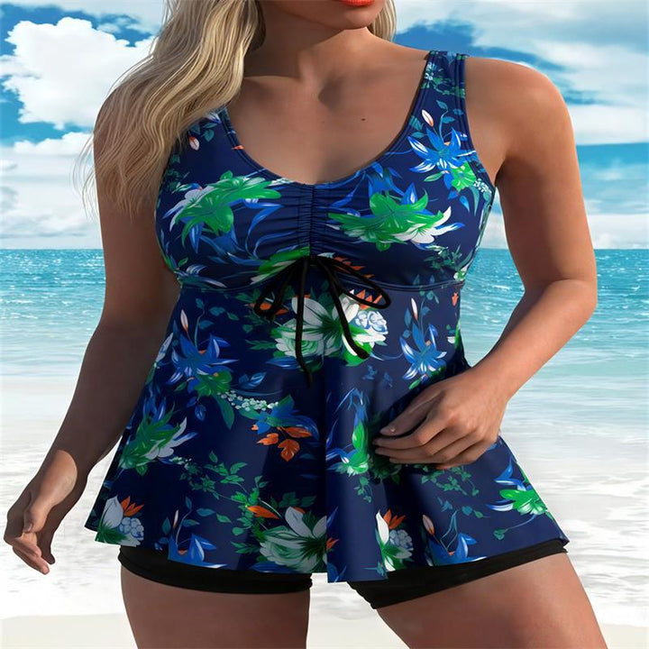 Damen tankini mit weiterem Schnitt und floralem Design Drune