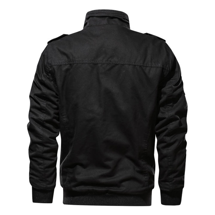 Herren Fieldblouson aus Canvas mit Epauletten, Utility‑Pattentaschen und geripptem Stehbund Drune