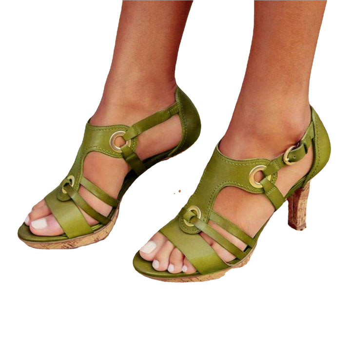 Damen Absatzsandalen mit raffinierten Riemen und kunstvollem Schnallendesign Drune