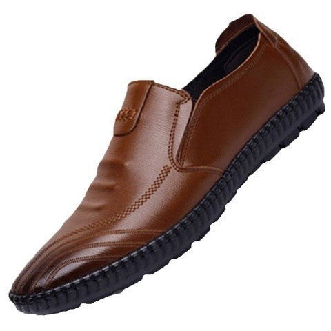 Herren elegante, braune Lederschuhe Drune