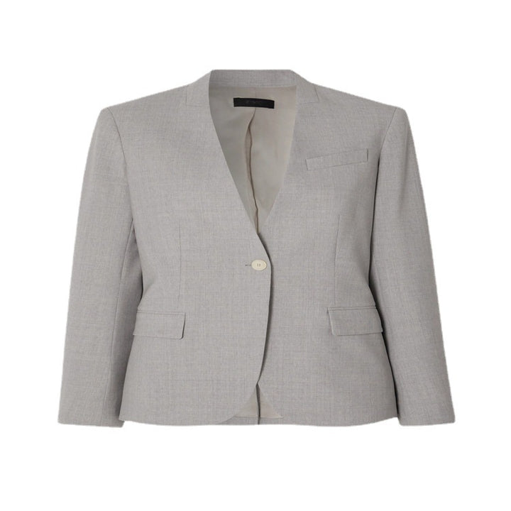 Damen Maßgeschneiderter Hosenanzug mit weitem Bein und einreihigem Blazer Drune