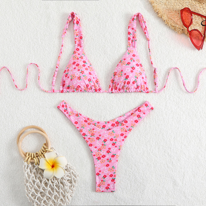 Damen Blumenmuster Bikini Set Drune