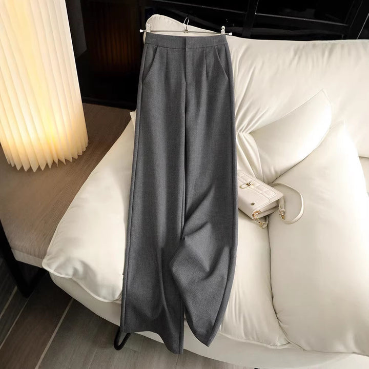 Damen Elegante hochtaillierte Stoffhose Drune