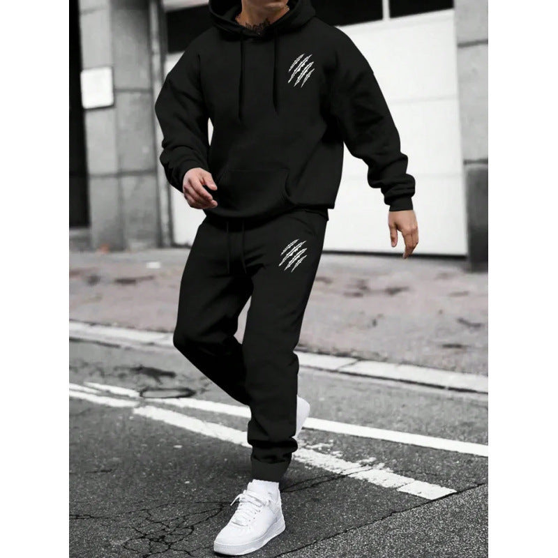 Herren Trainingsanzug mit modernem Grafikdesign und praktischen Taschen Drune