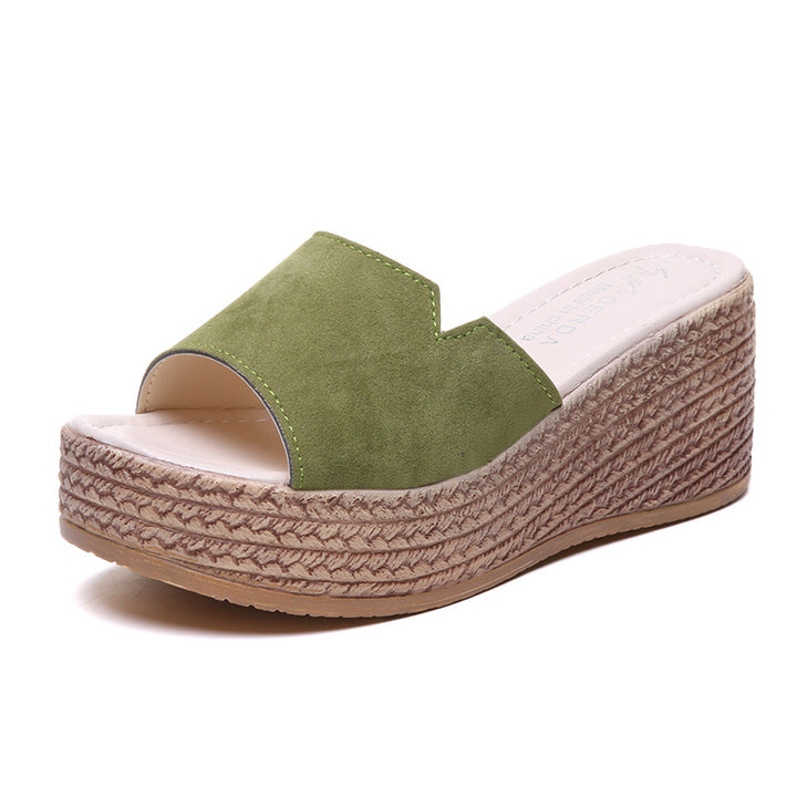 Damen Wedge-Sandalen mit modernem Überkreuz-Design und rutschfester Sohle Drune