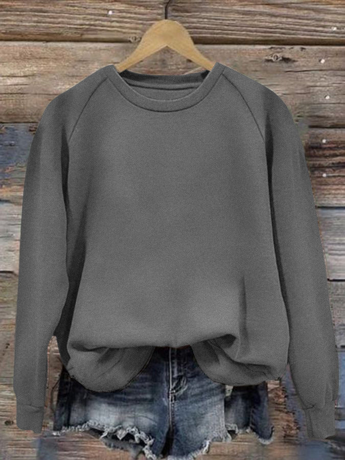 Damen Oversize Sweatshirt mit Raglanärmeln und elastischem Saum Drune