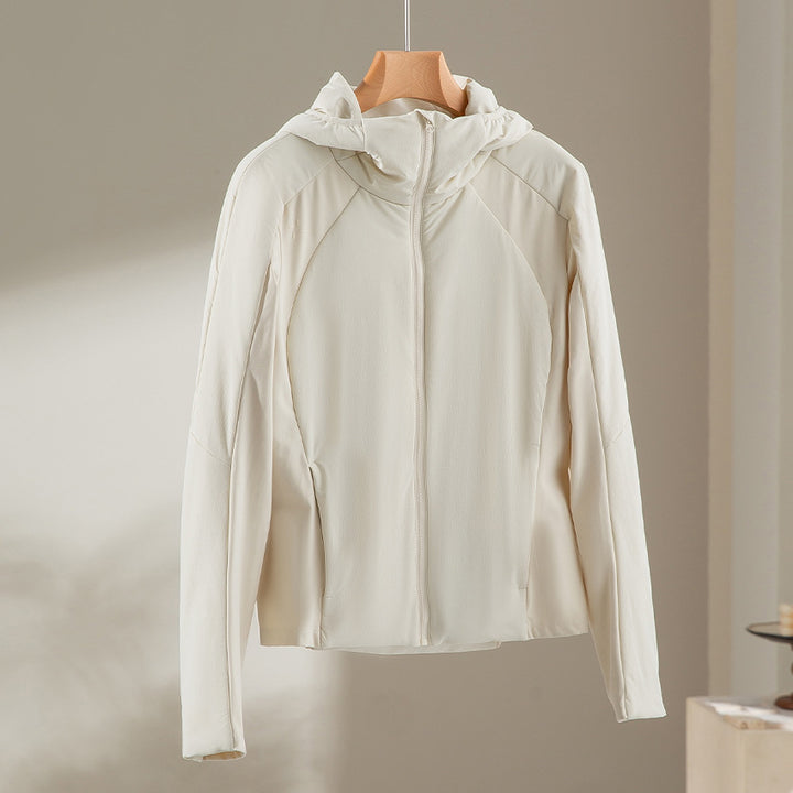 Damen Leichte Softshell-Jacke mit Kapuze, Raglanärmeln und taillierter Passform Drune