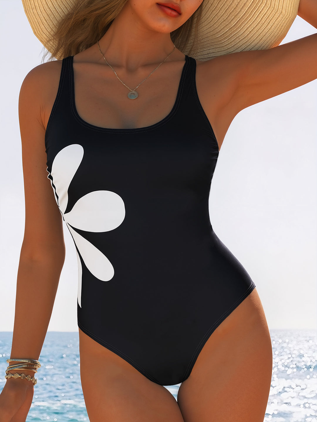 Damen Schwimmanzug mit floralem Design Drune