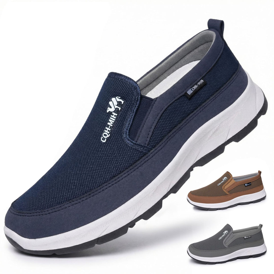 Herren nan gepolsterter Slip-On Komfort-Sneaker mit elastischem Einstieg, stoßdämpfender EVA-Plateausohle und herausnehmbarem Komfortfußbett Drune