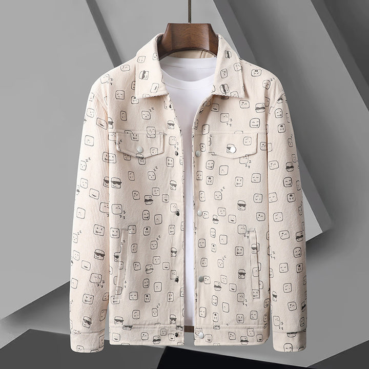 Herren Modische Utility-Jacke mit aufgesetzten Taschen Drune