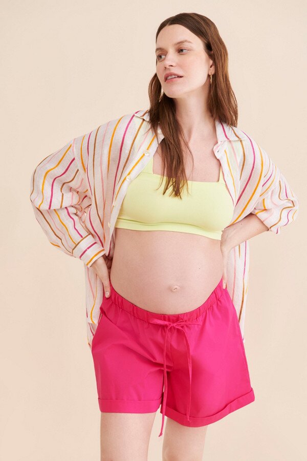 Damen Umstandsshorts mit verstellbarem Bund und atmungsaktivem Stoff Drune