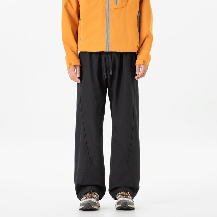 Damen Weite Culotte-Jogginghose mit elastischem Bund, Tunnelzug und dekorativen Nahtpaneelen Drune
