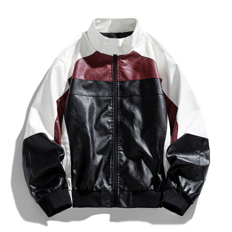 Damen Trendige Bikerjacke im Color-Block-Stil Drune