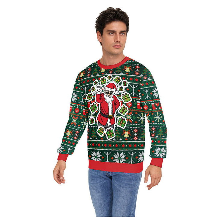 Damen Lustiger Pullover mit Weihnachtsmotiven Drune