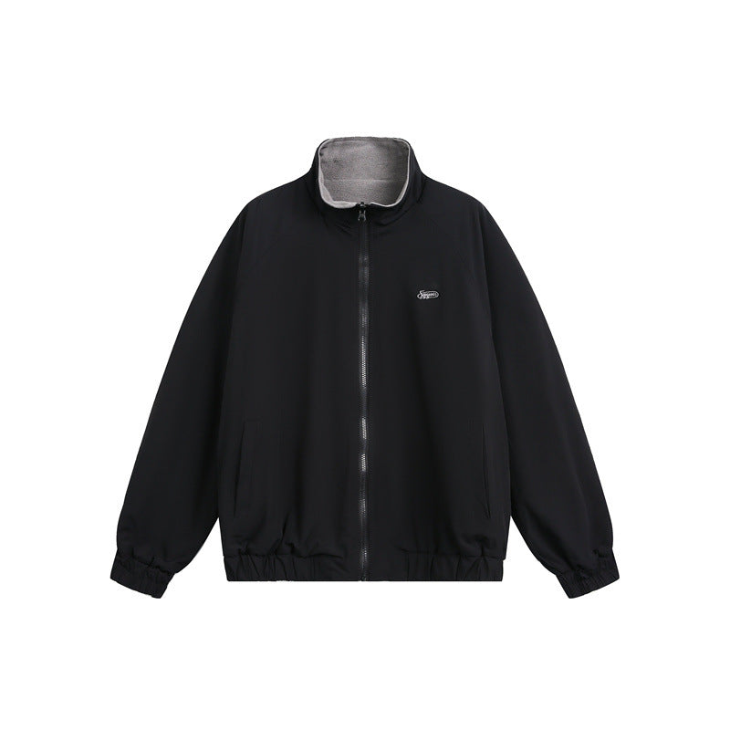 Unisex Leichte Fleece-Outdoorjacke mit Reißverschluss-Brusttasche und elastischem Saum Drune