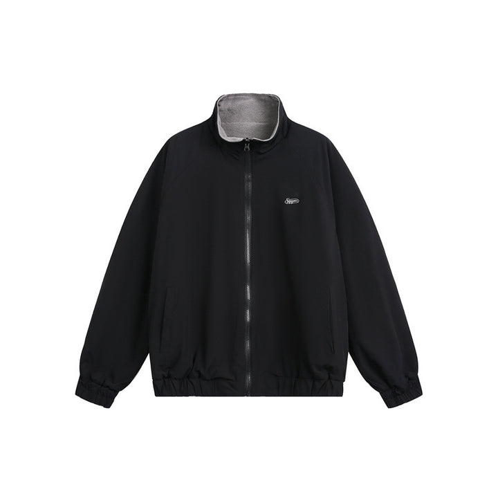 Unisex Leichte Fleece-Outdoorjacke mit Reißverschluss-Brusttasche und elastischem Saum Drune