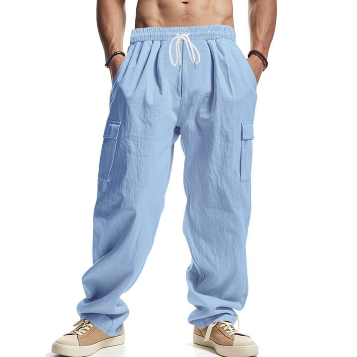 Herren Relaxed-Cargo-Hose im Oversize‑Streetstyle mit Tunnelzugbund & Klappentaschen Drune