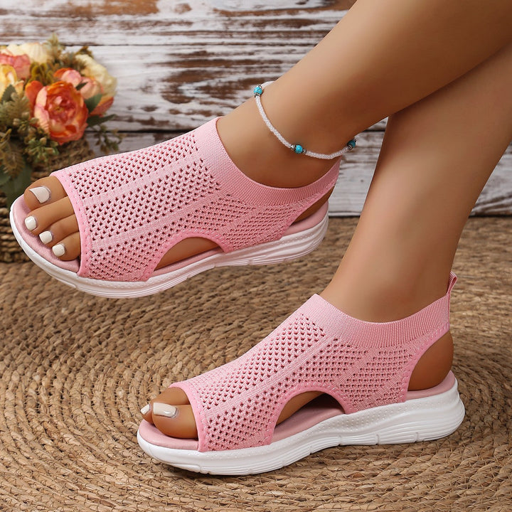 Damen atmungsaktive Badeschuhe mit rutschfester Sohle und elastischem Knöchelansatz Drune
