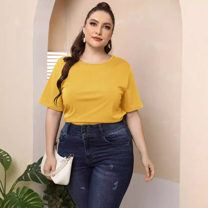 Damen modisches Basic T-Shirt Drune