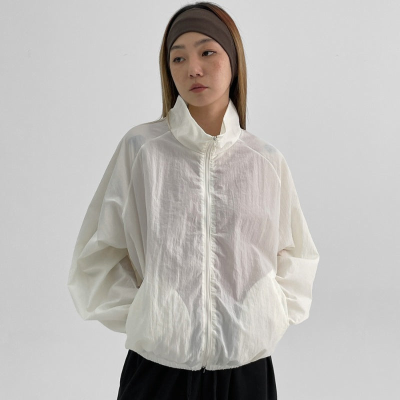 Damen lässige Windbreaker-Jacke Drune