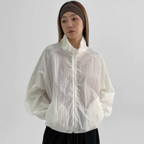 Damen lässige Windbreaker-Jacke Drune