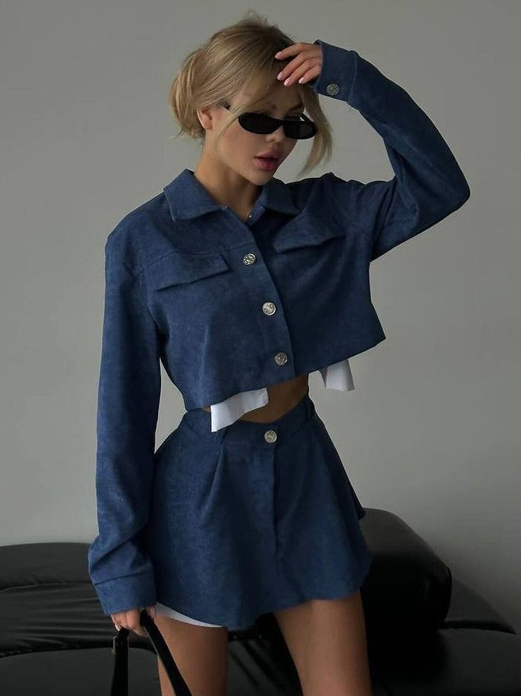 Damen Kurzjacke mit schwingendem Rock Drune