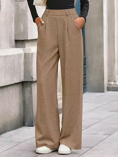 Damen weite Palazzo-Hosen mit elegantem Bund Drune