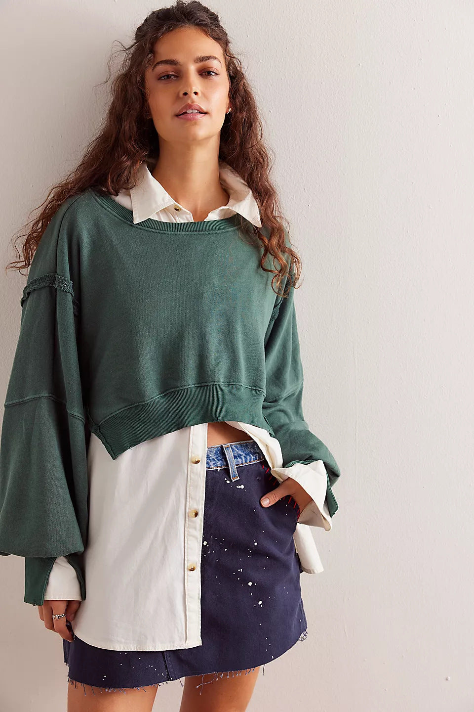 Damen lässiger Oversized Pullover Drune