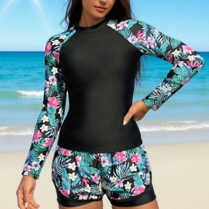 Damen UV-Schutz Surfanzug mit floralem Design Drune