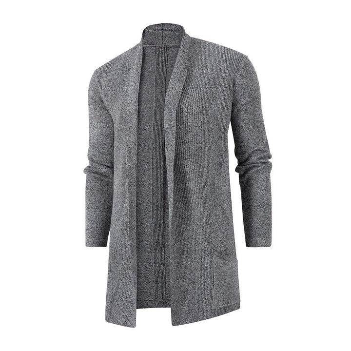 Damen nan langer offener Strickcardigan mit aufgesetzten Taschen und Schalkragen Drune