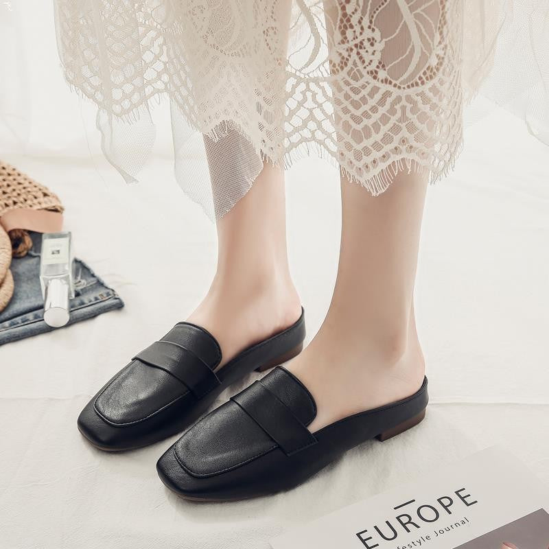 Damen elegante Slipper mit modischem Ledermuster Drune