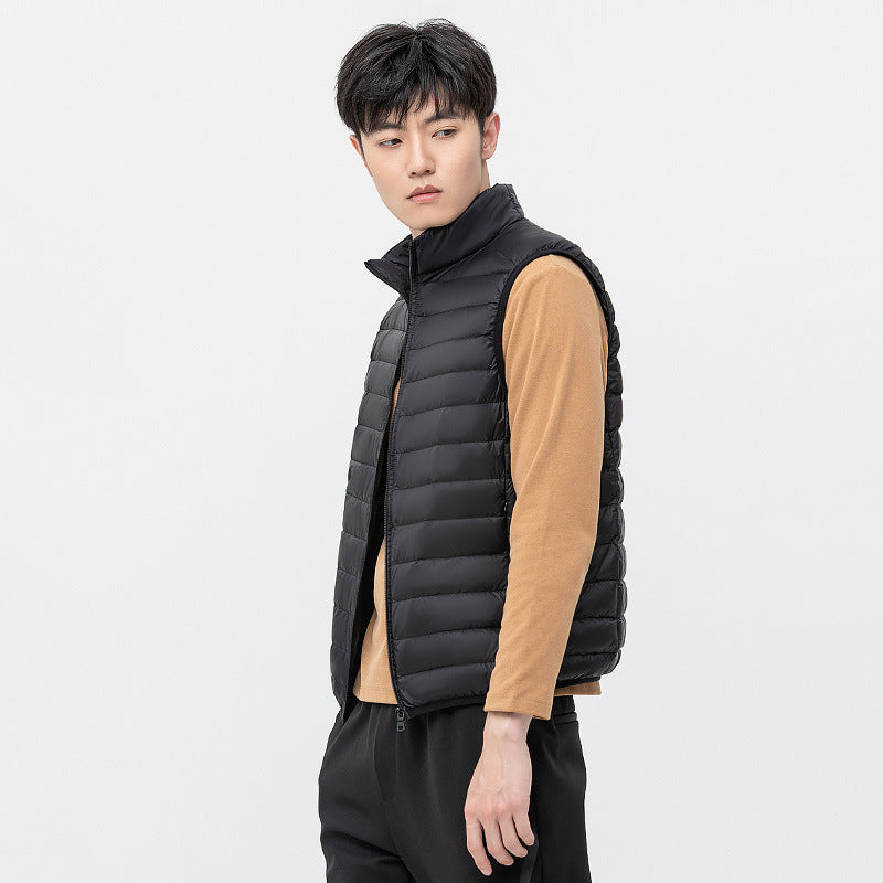 Herren Ärmellose Thermo‑Isolationsweste mit schlanker Silhouette und Stehkragen Drune