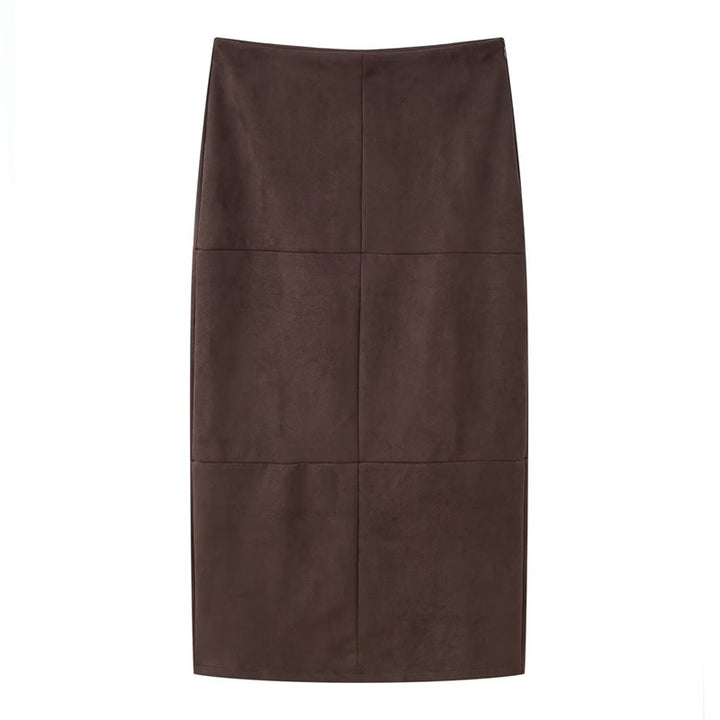 Damen Cropped Trenchjacke im Velourslook mit Bindegürtel und Schulterklappen Drune