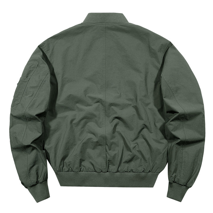 Herren o-Baumwoll-Twill-Arbeitsjacke mit schrägen Handtaschen und geripptem Saum Drune