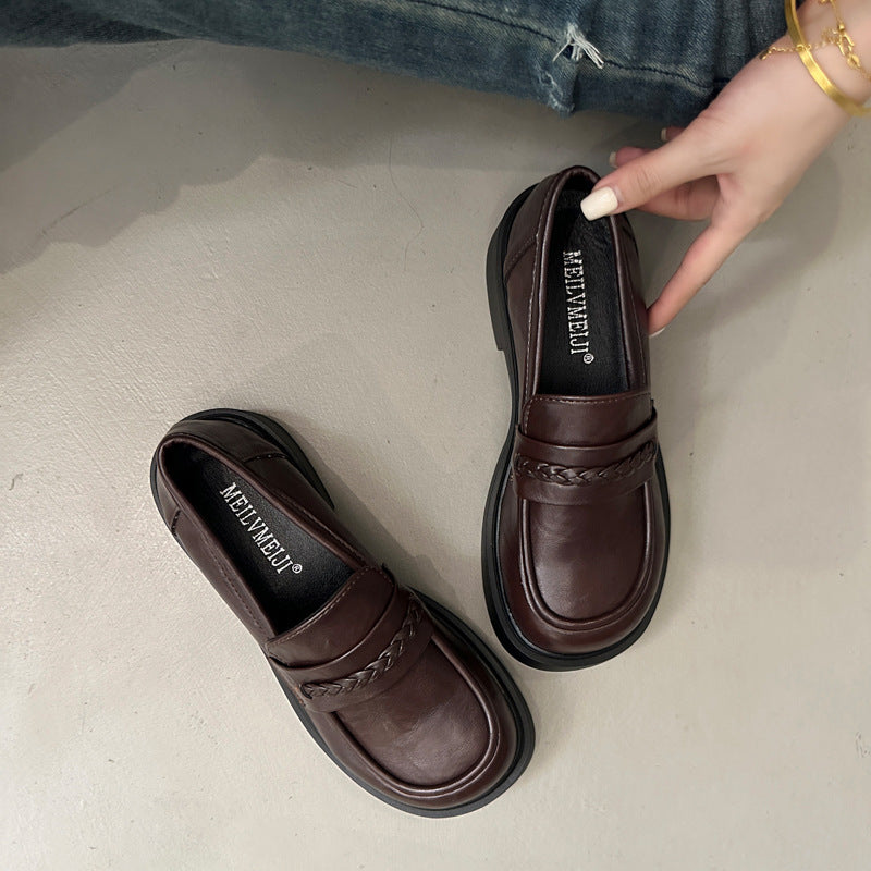 Damen Modische Mokassins mit geflochtenem Design Drune