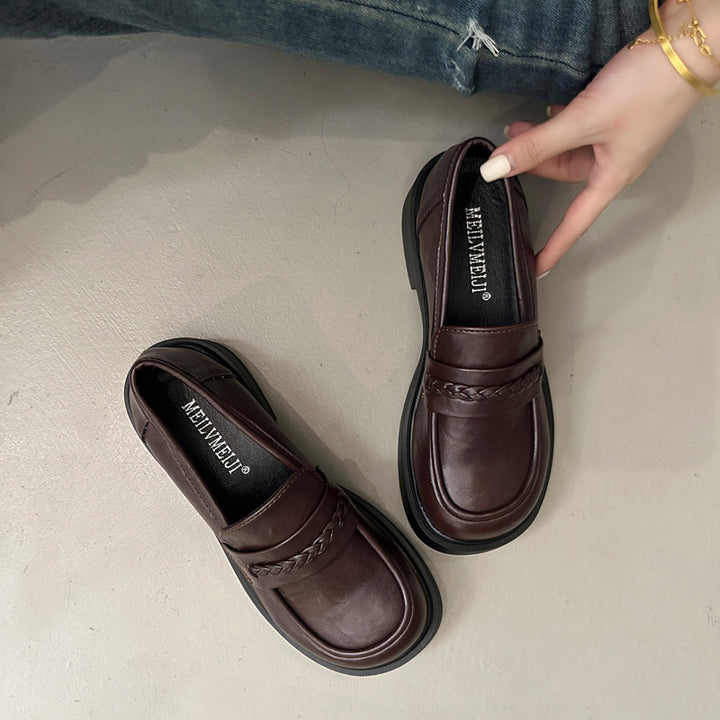 Damen Modische Mokassins mit geflochtenem Design Drune