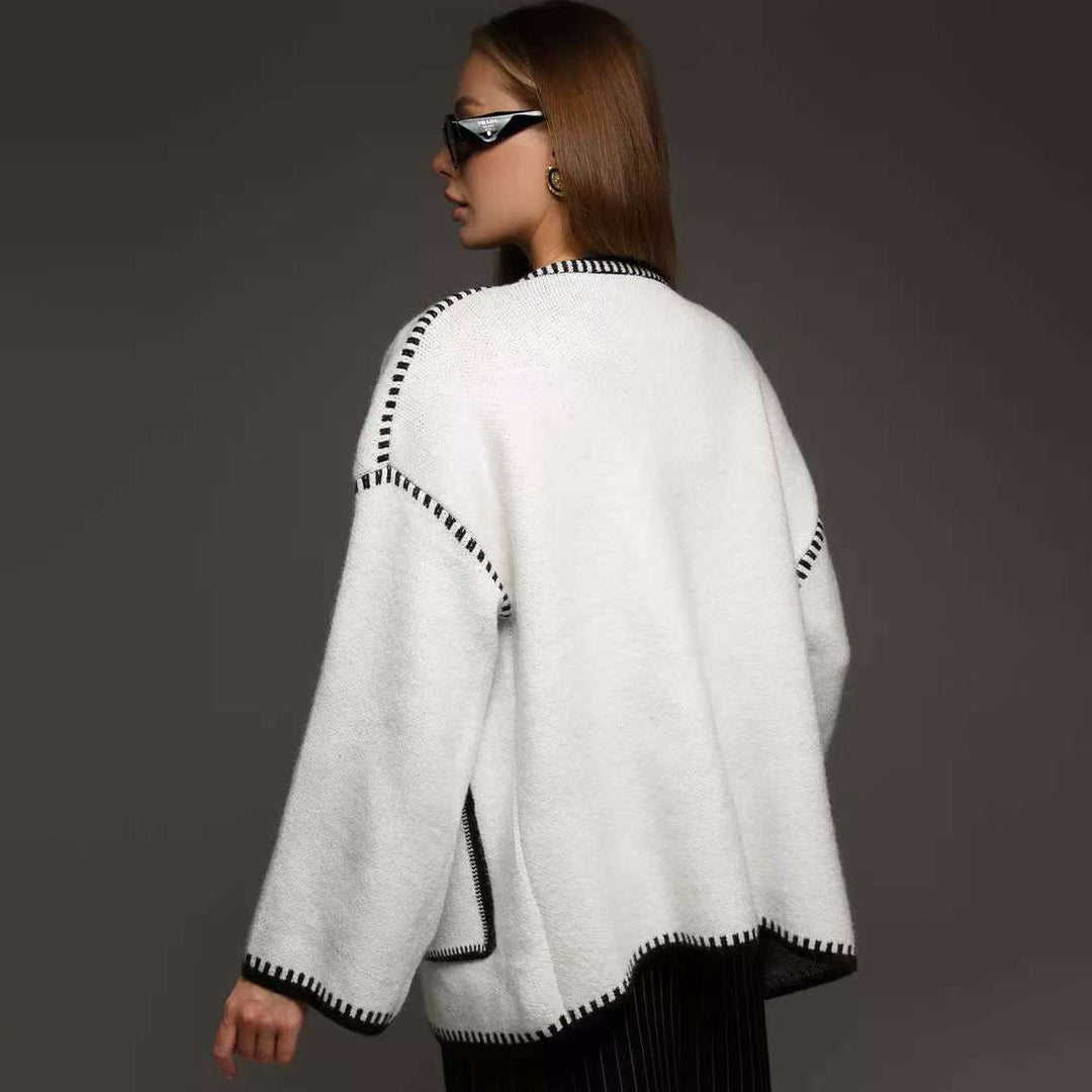 Damen Strickjacke mit breiten Ärmeln und taillierbarem Gürtel Drune