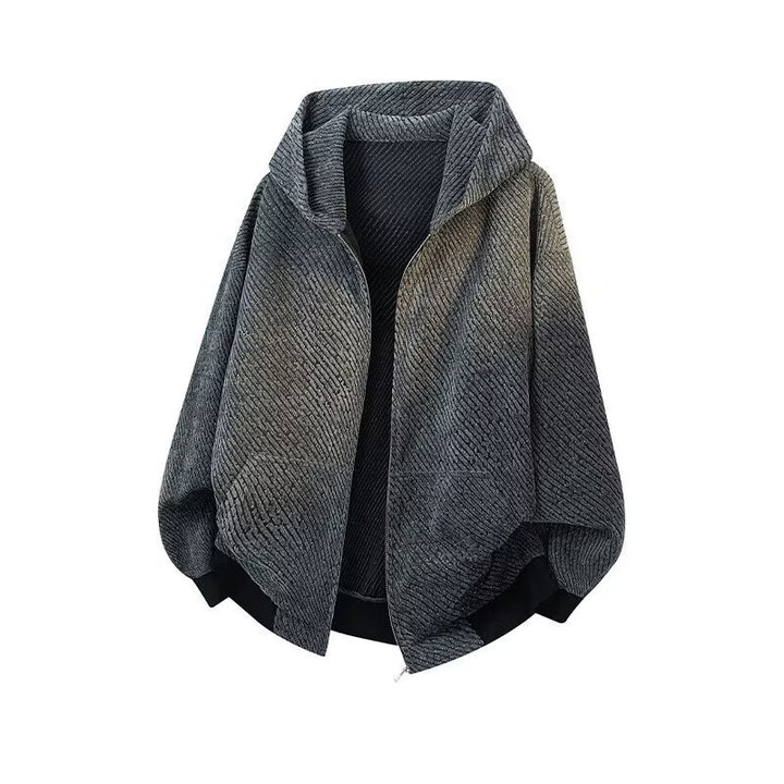 Damen Modische Jacke mit Kapuze und asymmetrischem Schnitt Drune