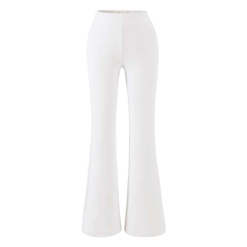 Damen hochtaillierte Stretch‑Schlaghose mit weitem Bootcut‑Schnitt Drune