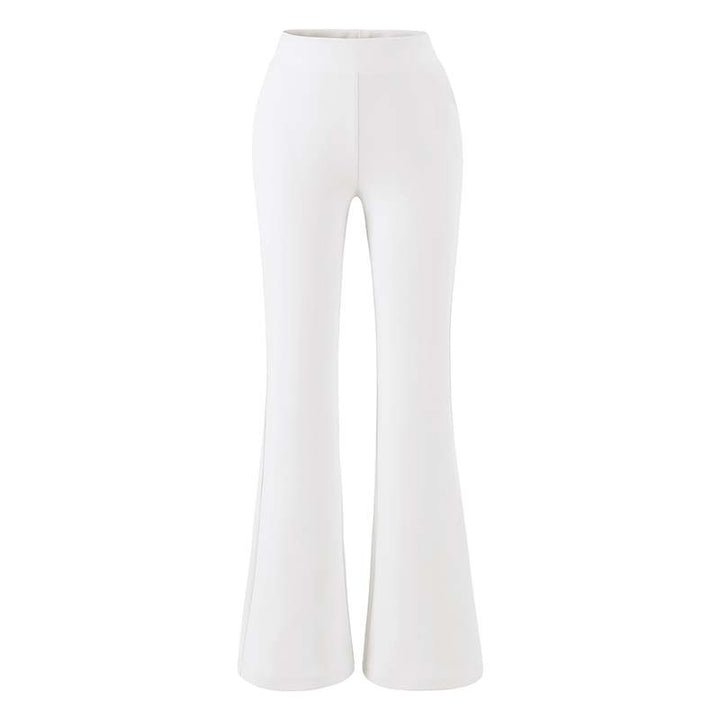 Damen hochtaillierte Stretch‑Schlaghose mit weitem Bootcut‑Schnitt Drune