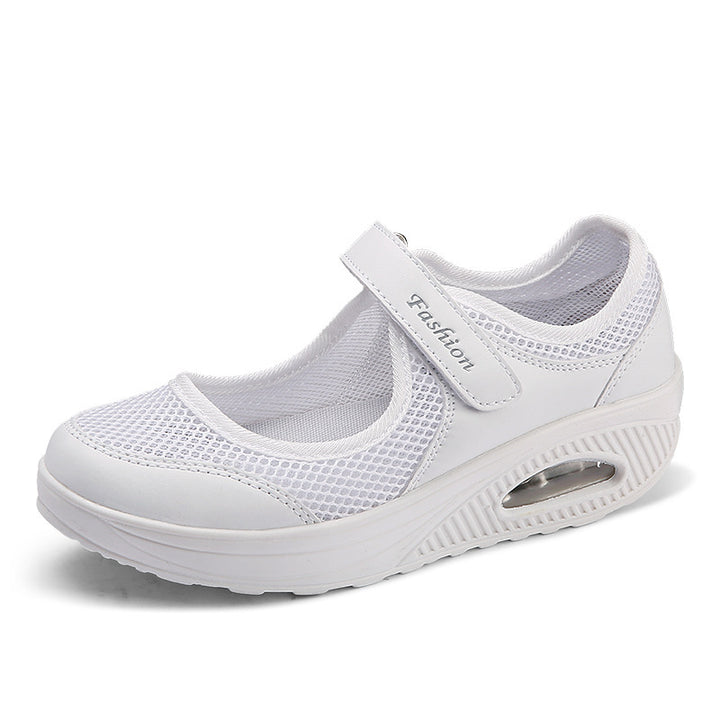 Damen Sportliche Mary-Jane Wedgesneaker mit Luftpolster und atmungsaktivem Mesh Drune