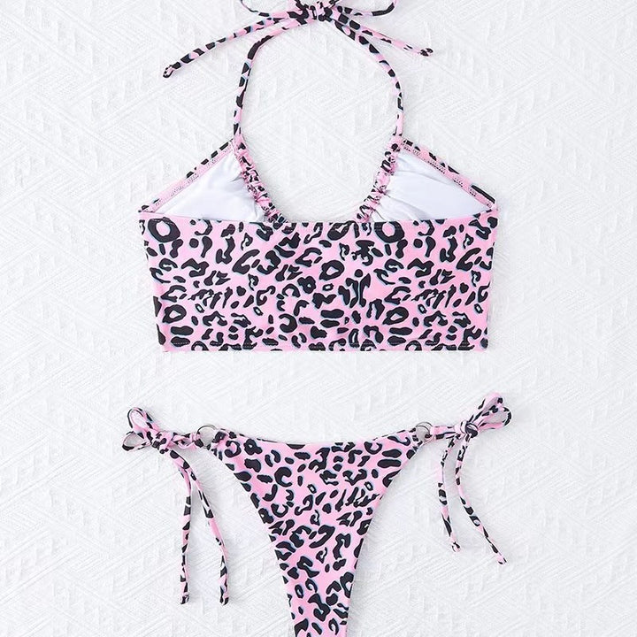 Damen Bikini-Set mit aufregendem Leopardenmuster und verstellbaren Trägern Drune