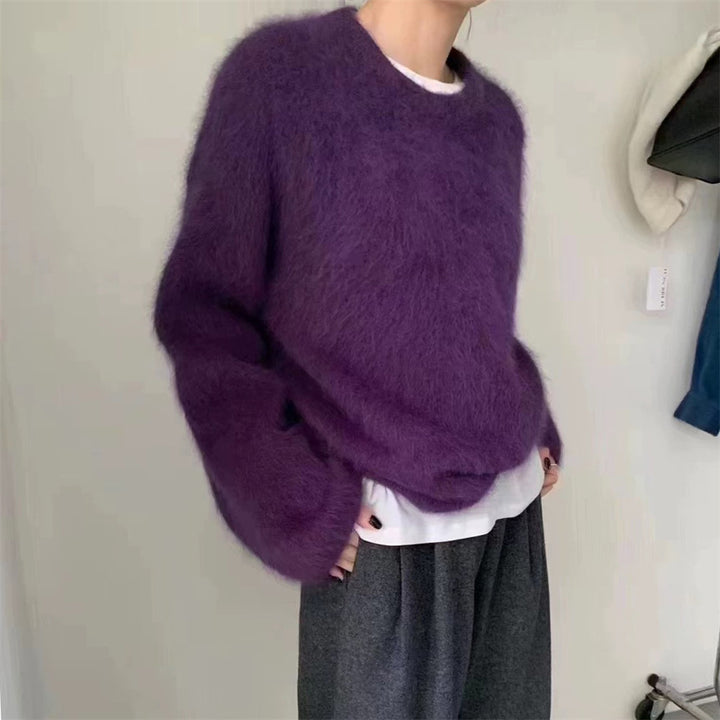 Damen Flauschiger Pullover mit oversized Schnitt aus Mohair-Wolle Drune